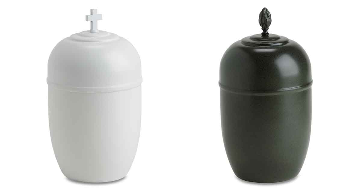 Urna Alfa med kors och fackla